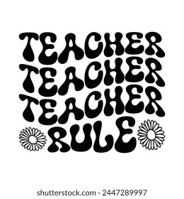 Teacher rule funny wave design