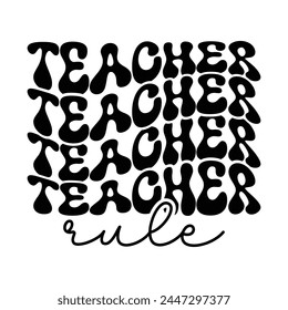 Teacher rule funny wave design