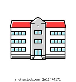 teacher school building color icon vector. teacher school building sign. isolated symbol illustration
