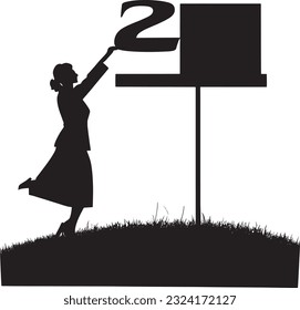 Teacher Silhouette Vector Art Icons.
