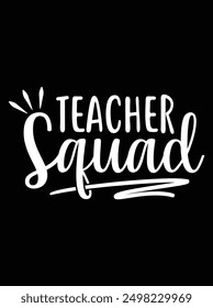 Teacher squad EPS file for cutting machine. You can edit and print this vector art with EPS editor.