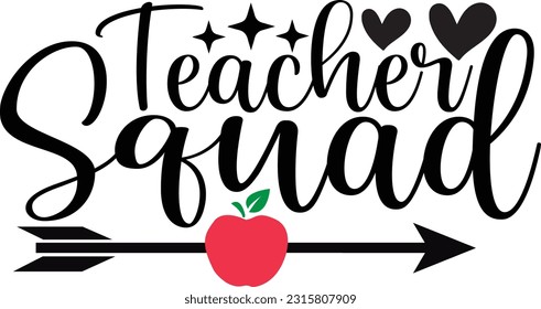 teacher squad SVG T-shirt design