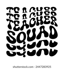 Teacher squad wave design for sale