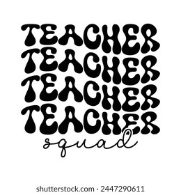 Teacher squad wave design for sale