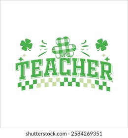 Teacher st patricks day profession design