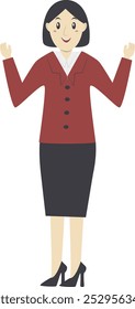 Teacher Staff Character Isolated on White Background. Vector Cartoon Illustration.