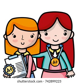 teacher with student to class education lesson
