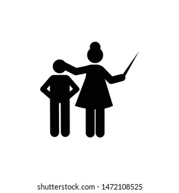 Teacher student explain icon. Element of back to school illustration icon. Signs and symbol collection icon for websites, web design, mobile app, UI, UX on white background