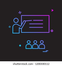 teacher student school icon vector design