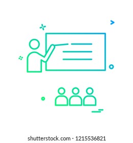 teacher student school icon vector design