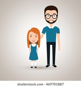 teacher student school man vector illustration graphic