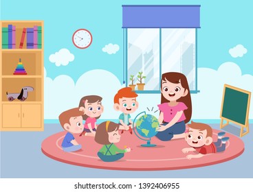 teacher with student vector illustration