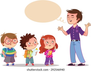 Teacher and students
