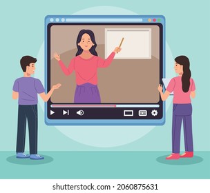 teacher and students education online