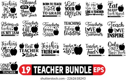 Teacher Svg Bundle, Teacher Quote Svg, Teacher Svg, School Svg, Teacher Life 