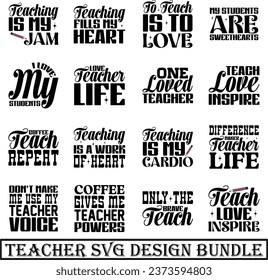 Teacher "svg" design bundle and eps file