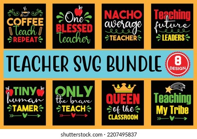 Teacher svg design bundle file