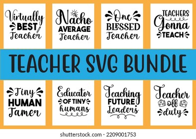 Teacher svg design bundle file