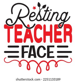 Teacher SVG Design Vector File.
