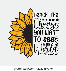 Teacher SVG DXF JPEG Silhouette Cameo Cricut sunflower