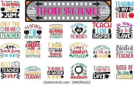 TEACHER SVG T SHIRT DESIGN BUNDLE