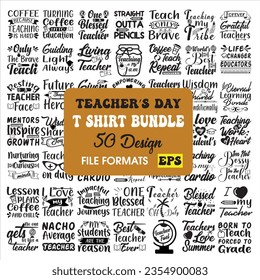 Teacher svg t-shirt bundle design and svg cut file bundle.