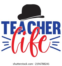 Teacher SVG T-Shirt Design Vector File.