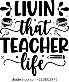 Teacher SVG, typography t-shirt design, png, cut file