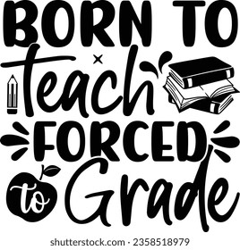 Teacher SVG, typography t-shirt design, png, cut file