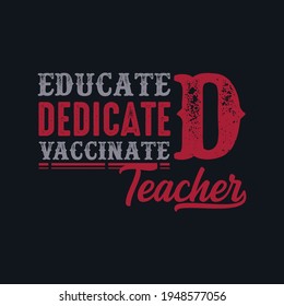 Teacher t shirt design template.illustration
