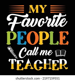 Teacher t shirt design vector template