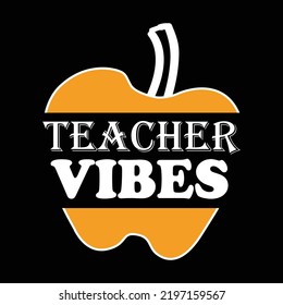 Teacher t shirt design vector template