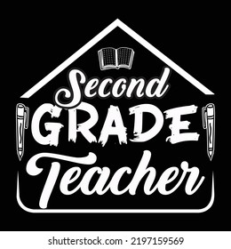 Teacher t shirt design vector template