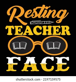 Teacher t shirt design vector template