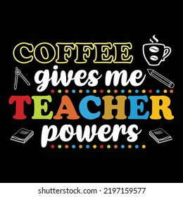 Teacher t shirt design vector template