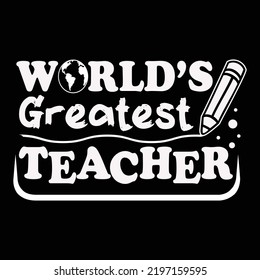 Teacher t shirt design vector template