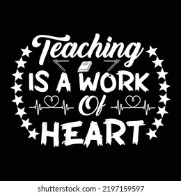 Teacher t shirt design vector template