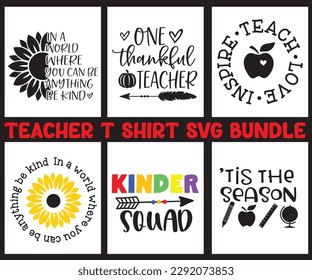 Teacher T Shirt Svg Bundle Design