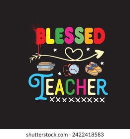 Teacher t shirt typography vector design