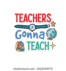 Teacher t shirt typography vector design