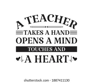 Teacher Takes Hand Opens Mind Touches Stock Vector (Royalty Free ...