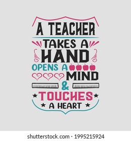 Teacher Takes Hand Opens Mind Touches Stock Vector (Royalty Free ...