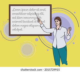 teacher taking a class in classroom