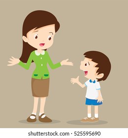 Kids Talking To Adults Stock Illustrations Images Vectors Shutterstock
