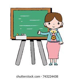 teacher teaching class lesson in the backcoard