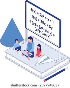Teacher Teaching Geometry and Mathematics