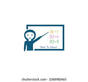 Teacher is teaching. teacher icon