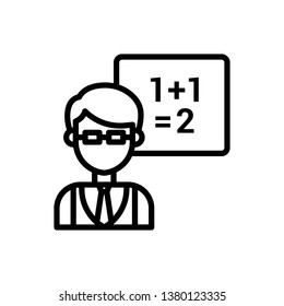 Teacher, Teaching Icon Vector Illustration Logo Template