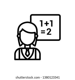 Teacher, Teaching Icon Vector Illustration Logo Template