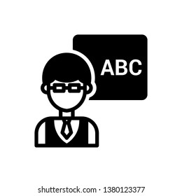 Teacher, Teaching Icon Vector Illustration Logo Template